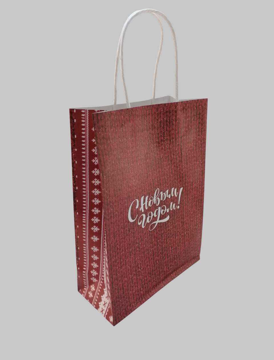 пакет с новым годом красный 18080250